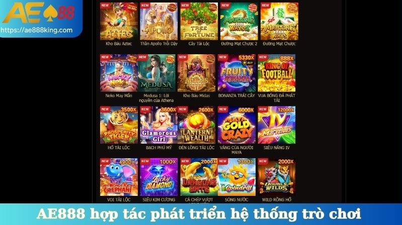 AE888 hợp tác phát triển hệ thống trò chơi