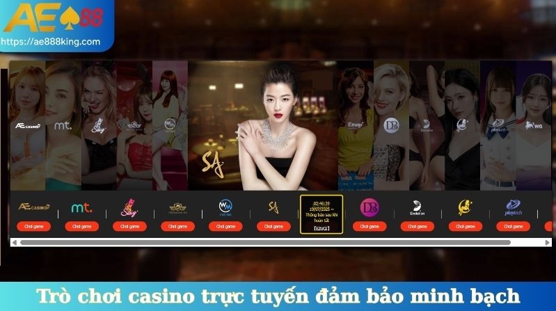 Trò chơi casino trực tuyến đảm bảo minh bạch